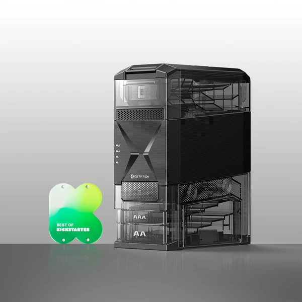 OSTATION battery organizer with Kickstarter award, best AA AAA battery storage solution.