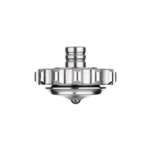 Olight Silver Spinning Top Accessory for Open 3 and I3T 2 EDC Gear featuring a Textured Gear Design for Stress Relief