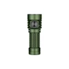 Green Olight Baton 3 Pro Max flashlight with a textured grip and multi-directional switch on a white background