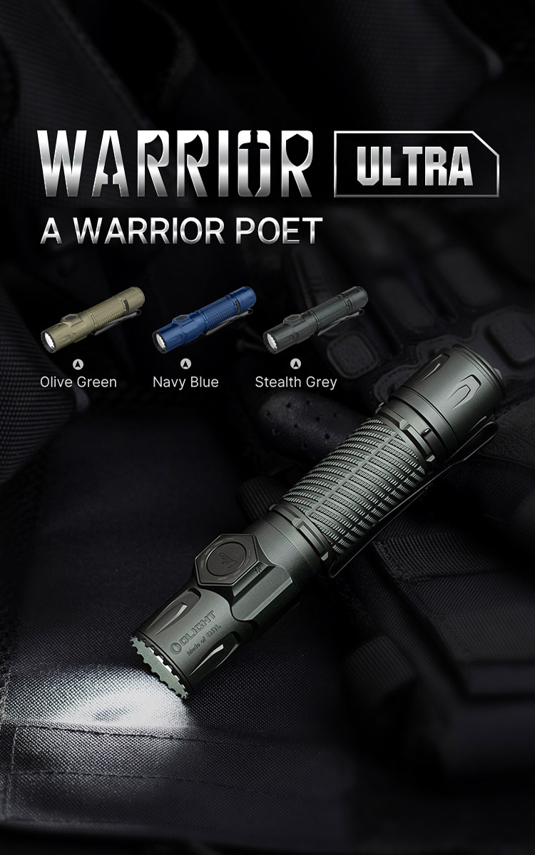 Warrior Ultra LED Torch 2500 Lumens Rugged O Aluminum Flashlight