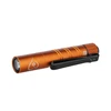 Olight Orange I3T 2 Flashlight Side View with Dual Direction Pocket Clip for Everyday Carry
