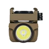 Compact tactical weapon light, dark earth finish, bright LED emitter, Picatinny rail mount