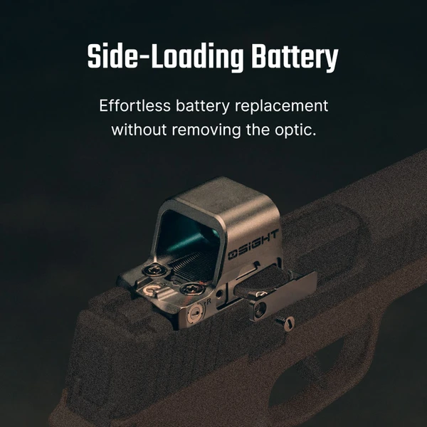 thumbnail image 2 of Olight Osight C Open Reflex Optic - Red Reticle (3 MOA Dot & 32 MOA Circle) With Side-Loading Battery, Black 2 of 5