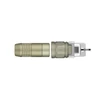 Olight iUltra keychain flashlight, separated, metallic khaki finish.