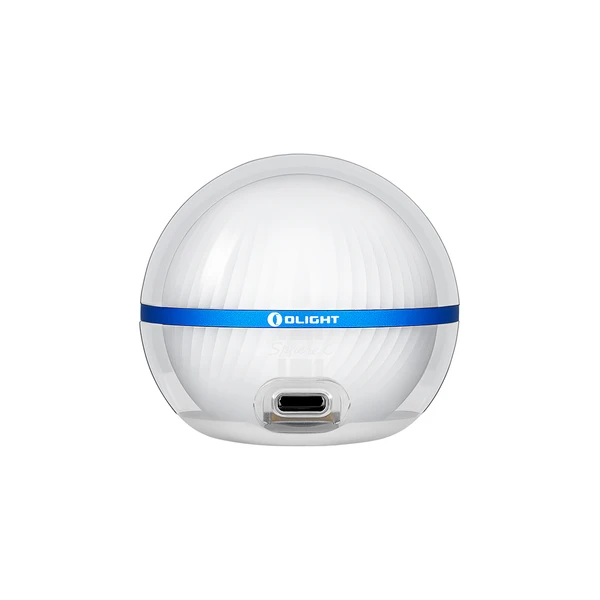 Olight Sphere Olantern camping light, 360-degree illumination, magnetic charging, white and blue spherical lantern