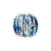Olight portable lantern, colorful abstract pattern, white background, for camping, outdoor activities