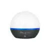 Olight Obulb Pro spherical LED night light with blue accent ring and black magnetic base isolated on white background