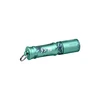 Olight Teal I3E Flashlight with Palm Tree Pattern and Keychain for Everyday Carry