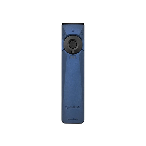 Olight Blue Arkfeld Ultra Front View with UV, Red Light, and Laser Modes for Daily Carry