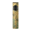 Olight Gold Zombie Green ArkPro Flat Flashlight Front View with Claw Scratch Patterns for EDC and Outdoor Adventure