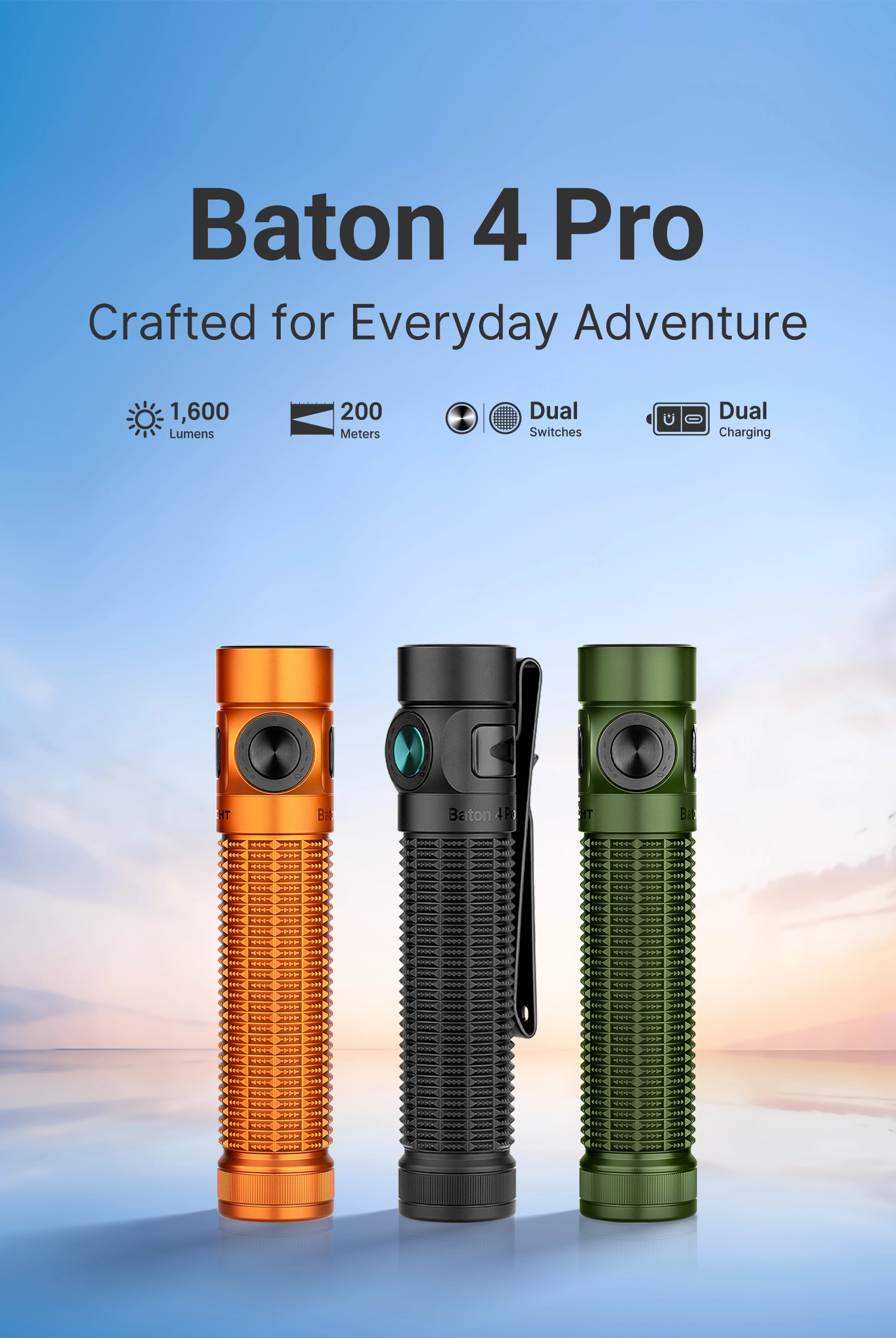 ArkPro Series Bundle Flat EDC Torch Multi Light Source UV Green