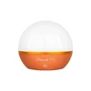 Olight Obulb Pro orange portable rechargeable LED light sphere on white background.of