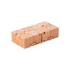 Copper infinity cube fidget toy against white background