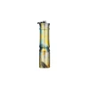 Olight i3E EOS keychain flashlight with tropical palm leaf pattern on a white background