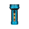 Olight Perun 2 Mini, a compact, versatile angled flashlight with a blue body and orange accents, ideal for everyday carry and outdoor activities.
