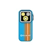 Olight Blue and Orange OCLIP PRO Front View with Multi-LEDs and Striped Design for Everyday Carry and Task Lighting