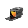 Olight Osight red dot sight with a black housing and an orange tinted lens on a white background