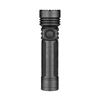 Olight Black Seeker 4 Pro Flashlight Front View with Textured Grip and Rotary Switch Knob for Outdoor Camping and Search