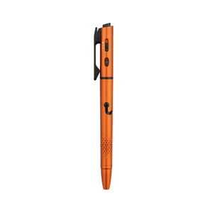 Olight Orange Open 3 Penlight Side View with Laser Pointer and LED Light for Writing and Presentation