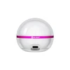 Olight Sphere C white spherical portable light with pink accent band and USB-C charging port isolated on white background