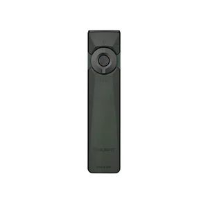 Olight Arkfeld Ultra Flashlight in Military Green, top-down view for EDC and tactical use.