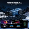 TOPDON TS004 Pro thermal monocular, 384x288 IR, 19mm lens, 650m range, 32GB, IP67 in snowy mountains.