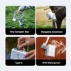Portable camp shower: compact, Type-C charging, hangable, and IPX7 waterproof.