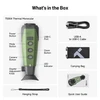 TS004 Thermal Monocular box contents: device, USB-A to USB-C cable, carrying bag, hanging strap, quick user guide.