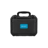 Black hard case with handle and blue Olight logo, rugged protective storage for flashlights or gear.
