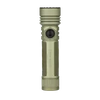Olight OD Green Seeker Ultra Flashlight Front View with Textured Grip and Rotary Switch for Outdoor Search and Rescue