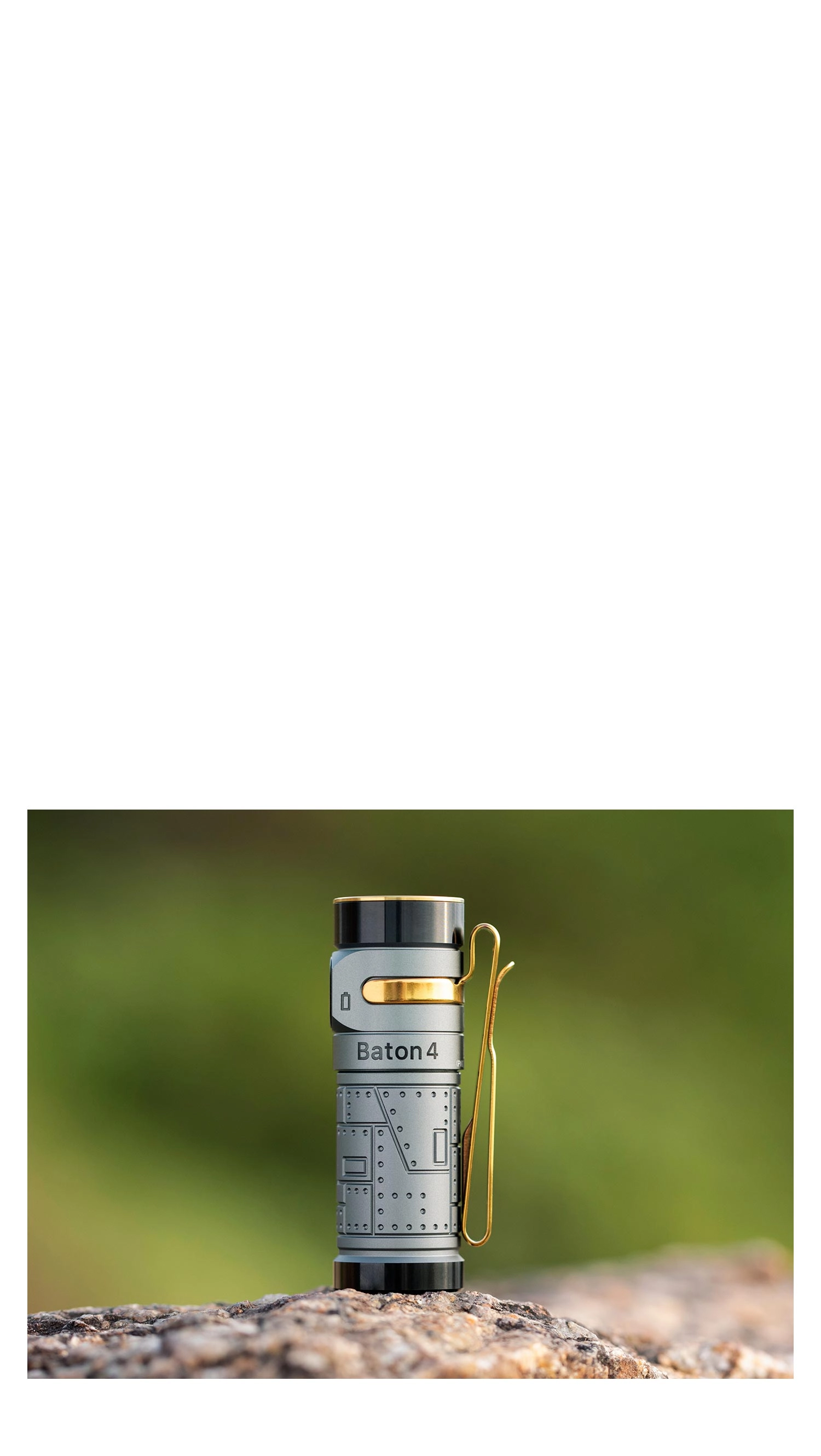 Olight Baton 4 Premium Rechargeable Flashlight w/Charging Case, 1300 Lum, 170 M