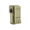 Olight Arkfeld Ultra flat flashlight in olive green showing its back pocket clip, selector dial, and side grip texture.