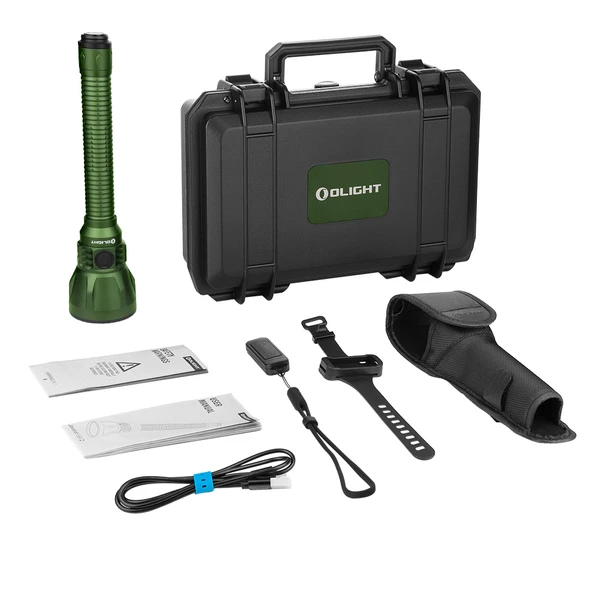 Olight Green Javelot Turbo 2 Flashlight and Kit for Hunting and Long-Range Illumination