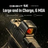Olight Black Osight SE Red Dot Sight Mounted on Pistol Covered in Dust for Rugged Outdoor and Tactical Use
