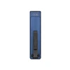 Olight Blue Arkfeld Ultra back view with a black pocket clip and textured body for everyday carry.