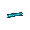 Olight i3E EOS starry blue keychain flashlight isolated on a white background