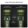 Olight Seeker 4 Pro OD Green with Larger Metal Switch, Brightness, and Battery Level Indicator for Stepless Dimming.