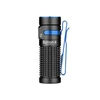 Olight Black Baton 4 Premium Edition Front View with Blue Accents and Textured Grip for Everyday Carry