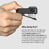 Olight Black OCLIP PRO clip light held in hand, side view, showing its versatile 3 lighting options for work and emergency.