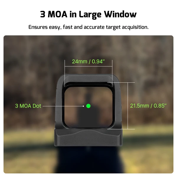 OLIGH OSIGHT 3MOA グリーンドット Osight X Open Green 3 MOA Dot & 32 MOA Circle Sight with Magnetic