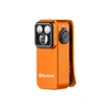 Olight Orange OCLIP PRO clip light front view with multiple LEDs and rotating dial for hands-free work and outdoor use.