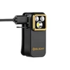 Olight Black and Gold Oclip Pro USB-C Charging Port for Hands-Free Portable Illumination and Everyday Carry