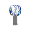 Olight Swivel light with a festive, colorful camouflage pattern and a grey handle.