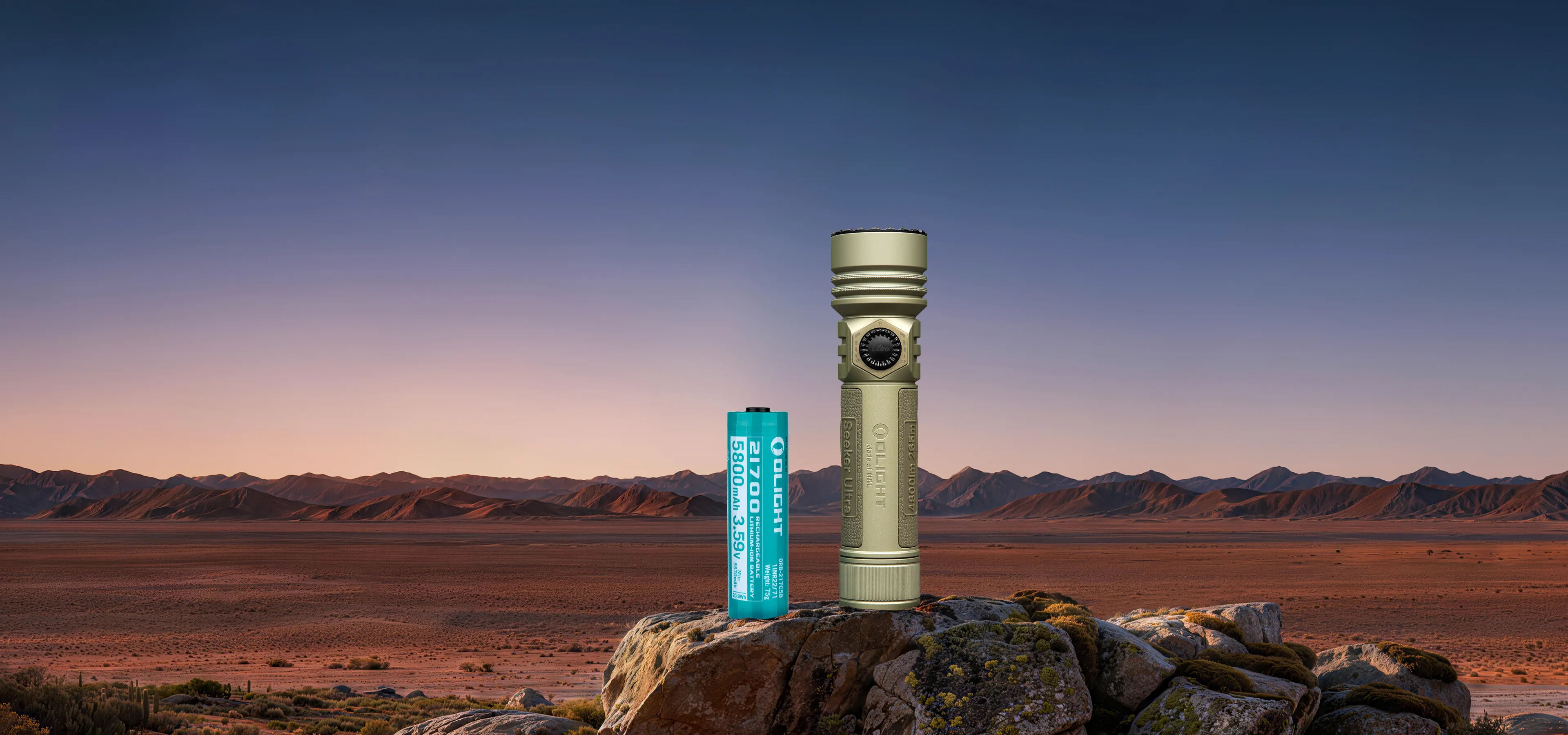 Seeker Ultra High Power Torch 4800LM Olive Green Flashlight