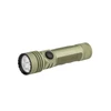 Olight OD Green Seeker Ultra Flashlight Perspective View showing Textured Grip and Rotary Switch for Outdoor Search and Rescue