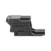 Side view of Osight matte black optic reflex sight for handguns on white background