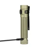 Olight Green Baton Ultra Rechargeable EDC Flashlight with Textured Grip and Charging Cable for Everyday Carry