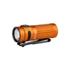 Olight Orange Baton 4 Premium Edition Front View with Pocket Clip for Everyday Carry