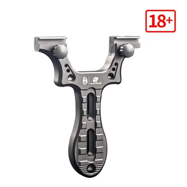 HX Outdoors heavy duty metal slingshot frame with textured grip and quick clamp design for hunting and target shooting