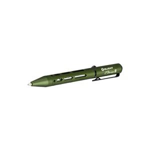 Olight O Pen Mini 2 tactical pen light with bolt action and smooth writing for everyday carry on a red background